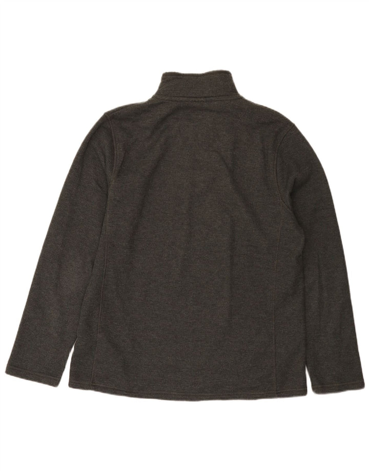 Sudadera con cuello y cremallera para hombre Mountain Warehouse Jersey de algodón gris medio