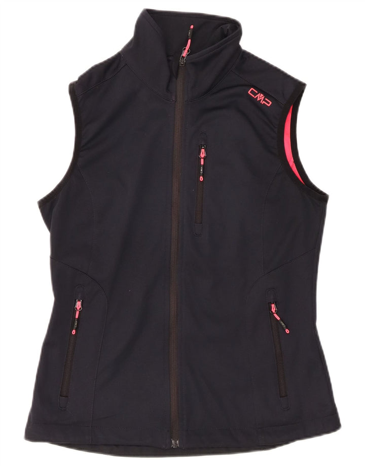 CMP Chaqueta de chándal sin mangas para mujer UK 6 XS Azul marino Poliéster
