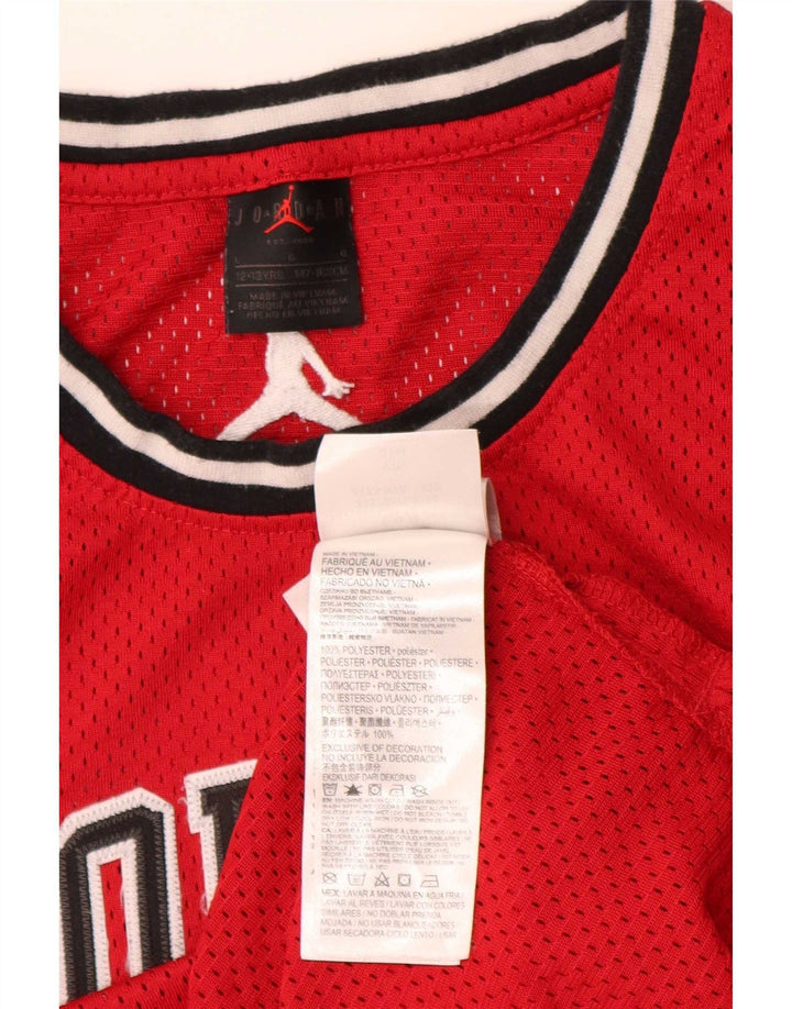 Jordan Boys Graphic Vest Top 12-13 años Grande Rojo Poliéster