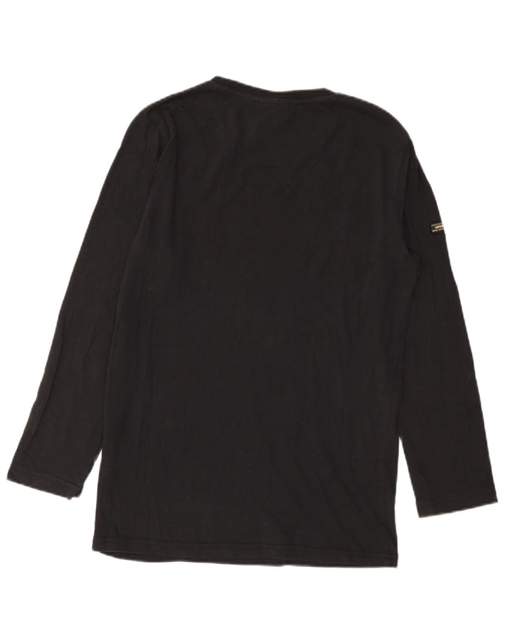 Superdry Top gráfico de manga larga de algodón negro pequeño para hombre