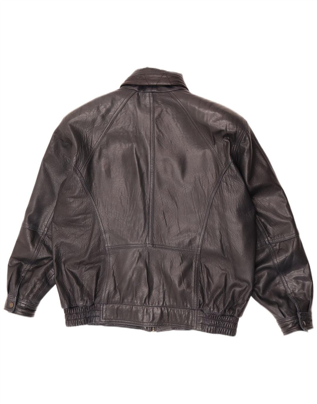 Vintage chaqueta de cuero para hombre EU 52 XL cuero azul marino