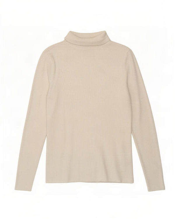Marks & Spencer Top para mujer de manga larga UK 44 Viscosa blanca mediana