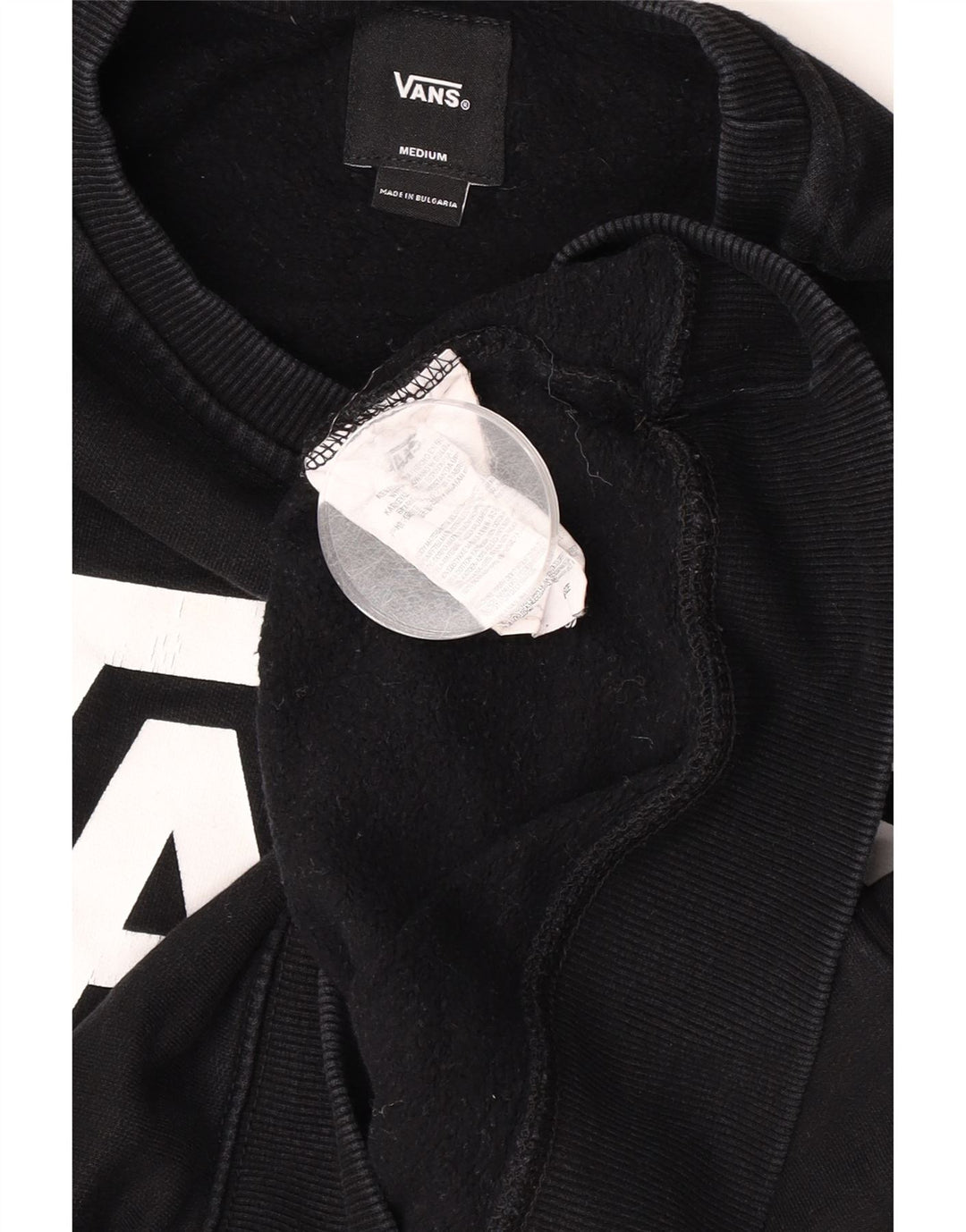Vans Hombre Sudadera Gráfica Jumper Medium Negro Algodón