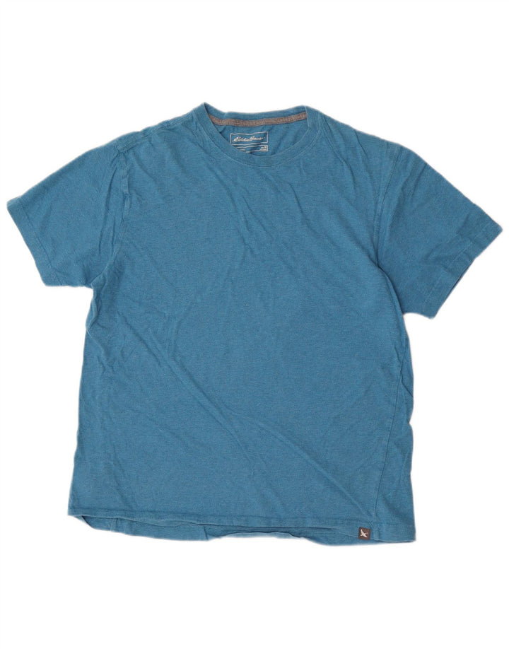 Eddie Bauer - Camiseta para hombre, color azul medio, algodón