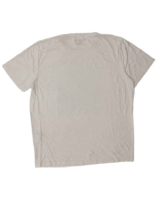 JACK & JONES Hombre Regular Fit Camiseta Gráfica Top XL Algodón Blanco