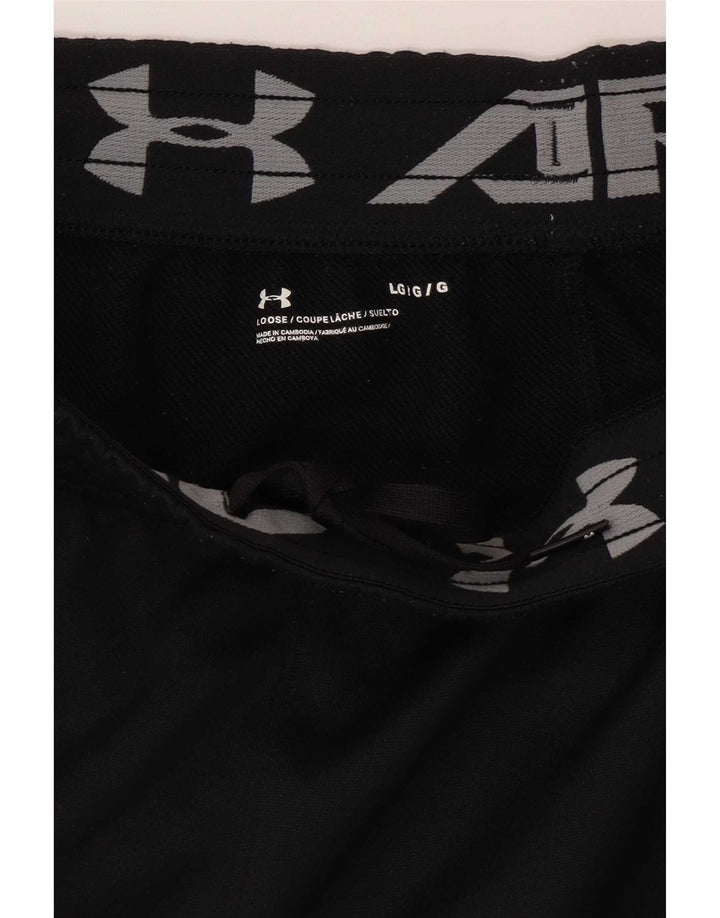Under Armour Pantalones cortos deportivos para hombre, talla grande, negro