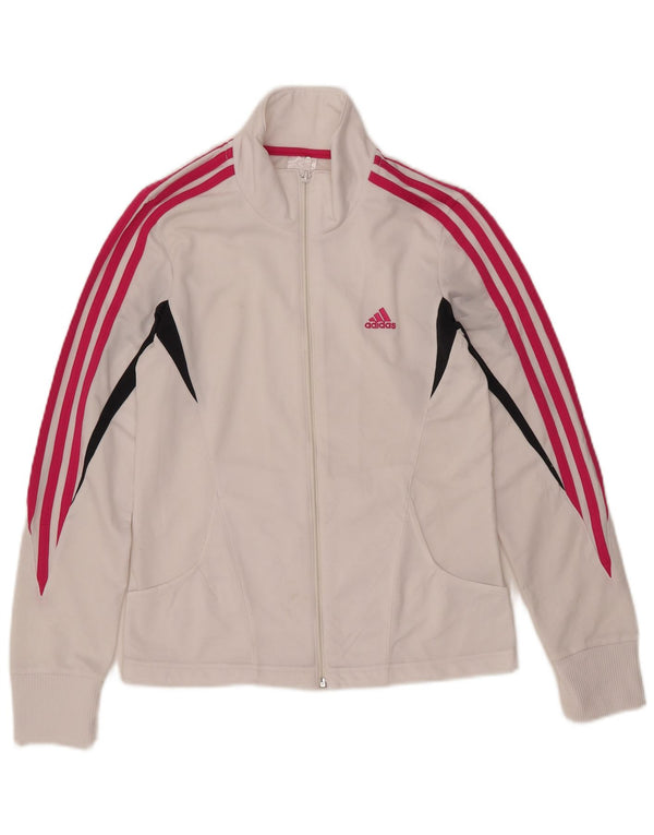 ADIDAS Chaqueta de chándal para mujer UK 12 Medium White Colourblock