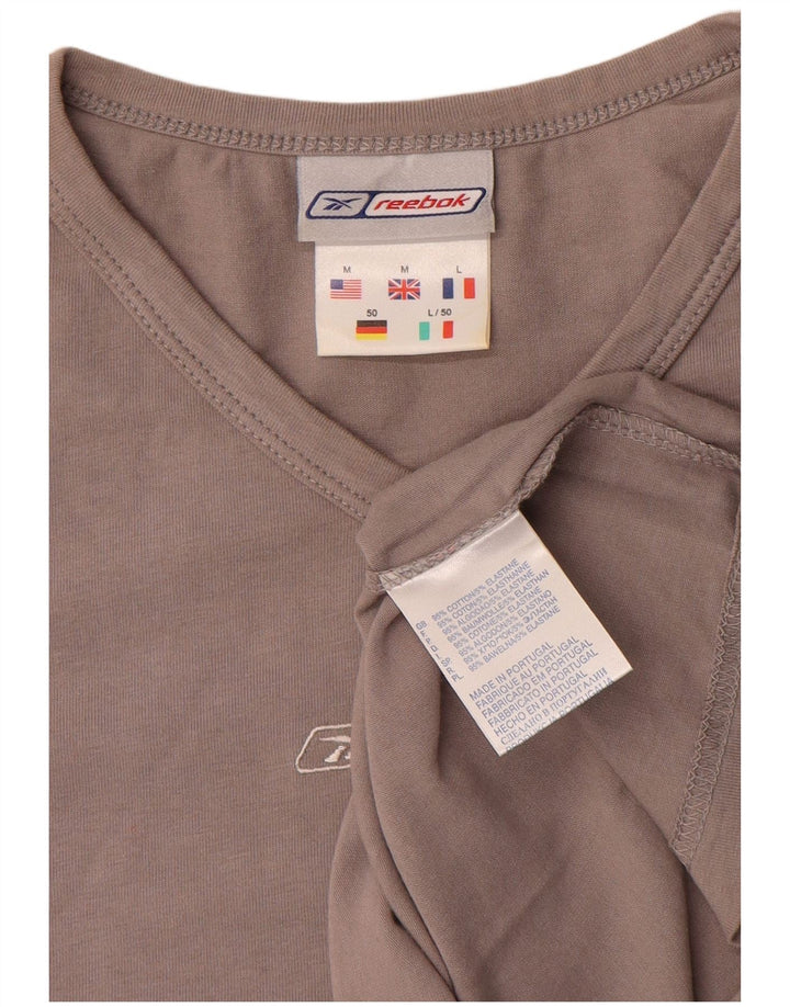 Camiseta Reebok Hombre Top Gris Medio Algodón