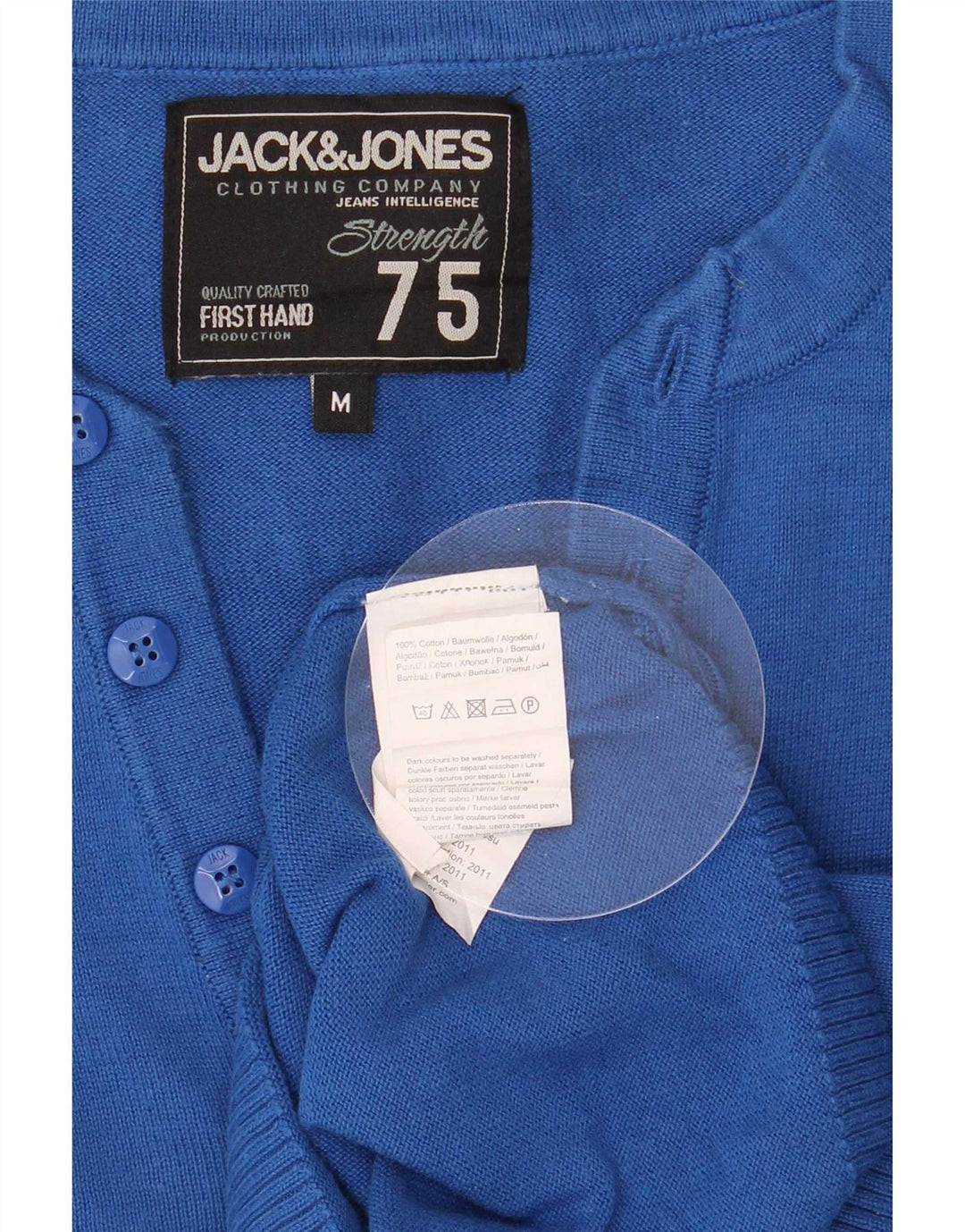 Jersey Jack & Jones Hombre con cuello en V de algodón azul medio