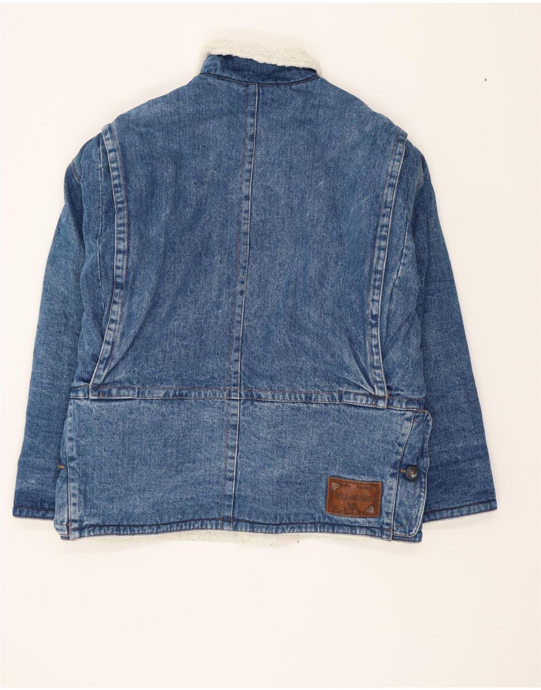 Stratos Chaqueta vaquera Sherpa para hombre Reino Unido 38 Azul medio Algodón Retro