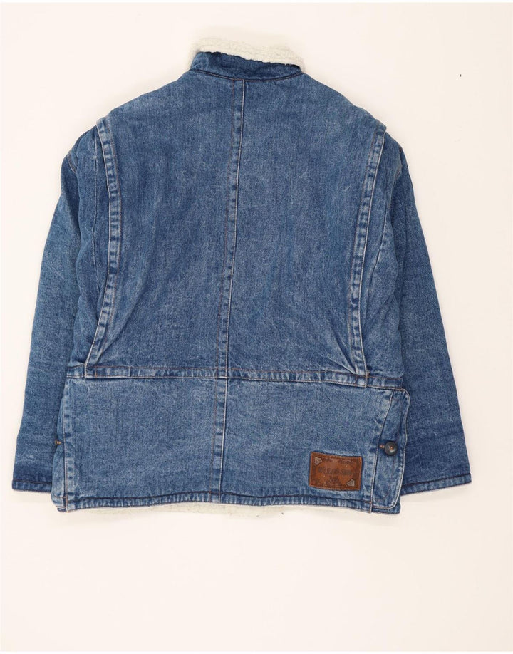 Stratos Chaqueta vaquera Sherpa para hombre Reino Unido 38 Azul medio Algodón Retro
