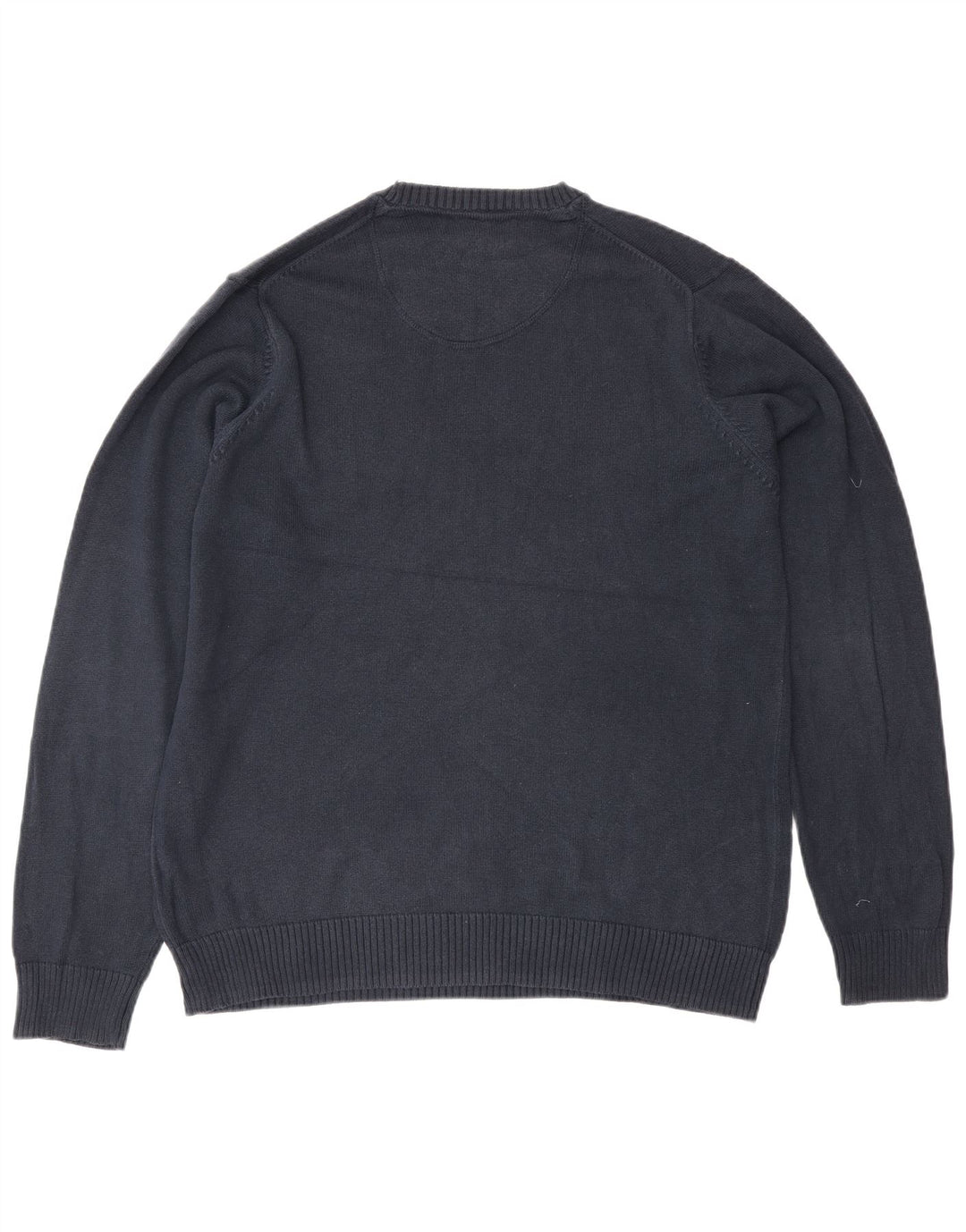 Marks & Spencer Jersey de cuello redondo para hombre de algodón azul marino mediano