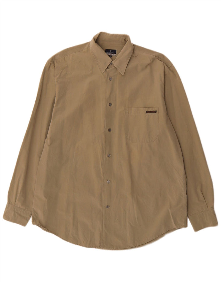 Camisa Trussardi Hombre Regular Fit XL Caqui