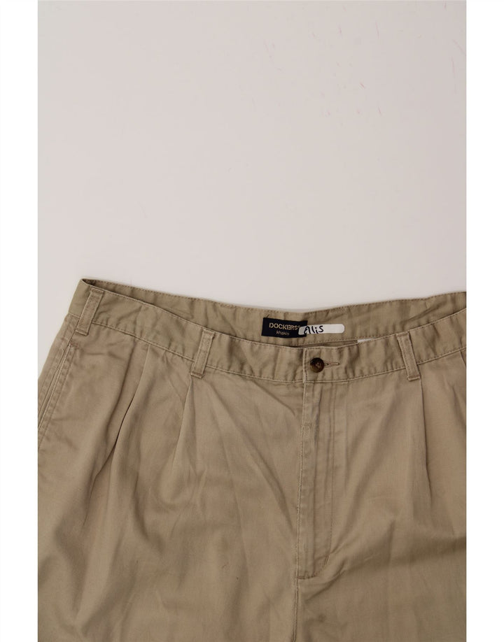 DOCKERS Womens Khakis Pegged Chino Shorts W36 XL Beige Vintage Dockers and Second-Hand Dockers from Messina Hembry 