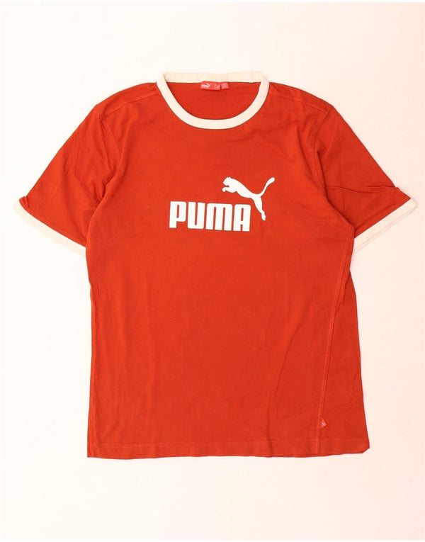 Puma - Camiseta gráfica para hombre, talla grande, algodón naranja