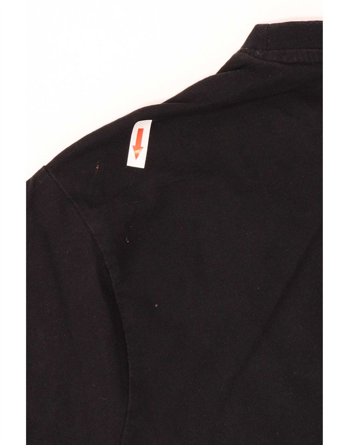 Kappa - Camiseta gráfica para hombre, talla grande, algodón negro