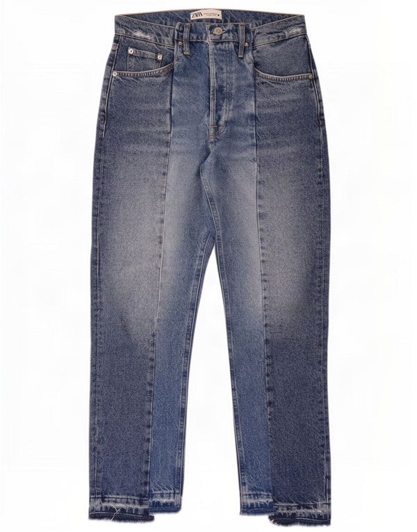 Zara Jeans Cónicos Para Mujer EU 38 Small W28 L27 Azul
