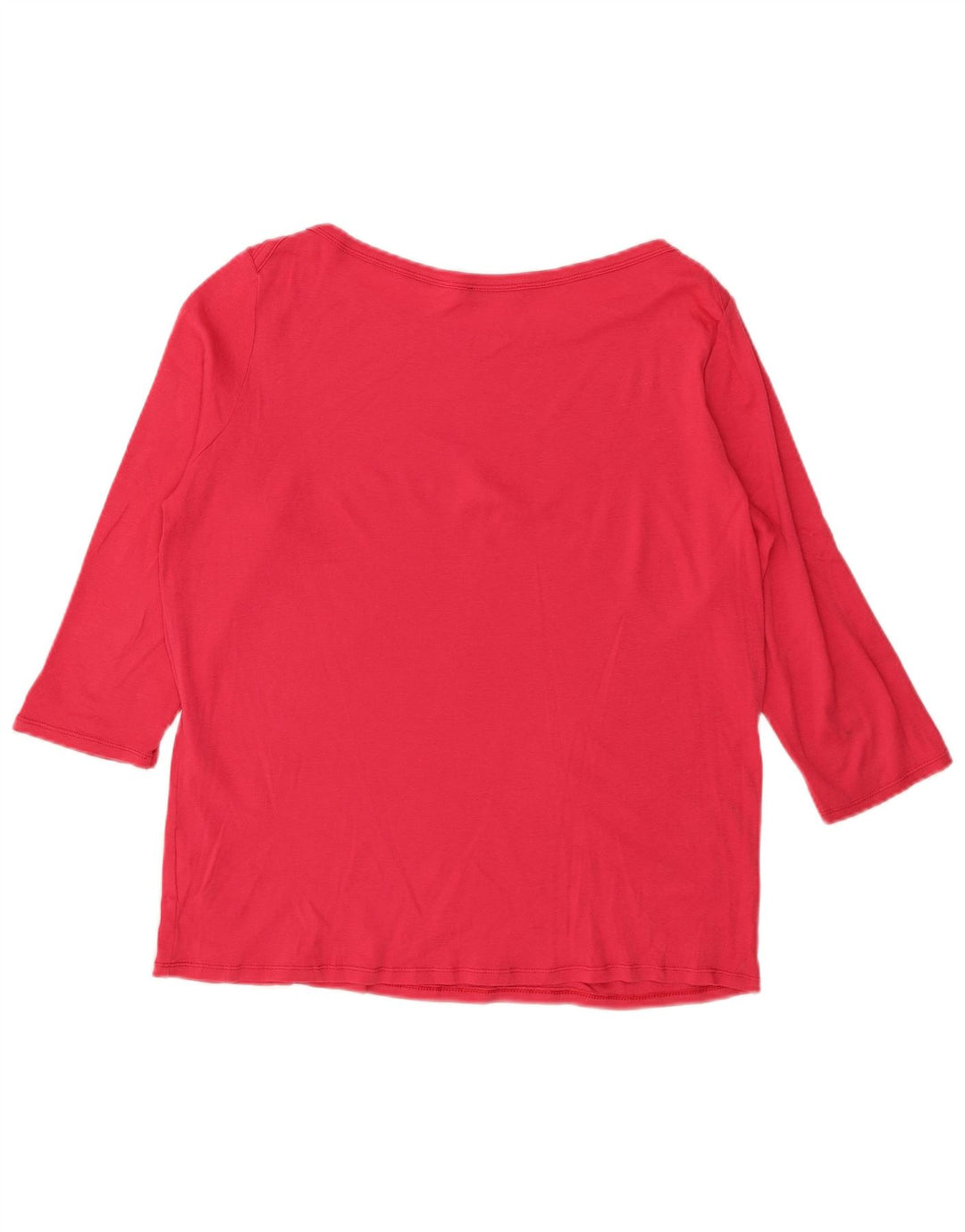 BENETTON Top Mujer Manga 3/4 UK 44 Grande Rojo