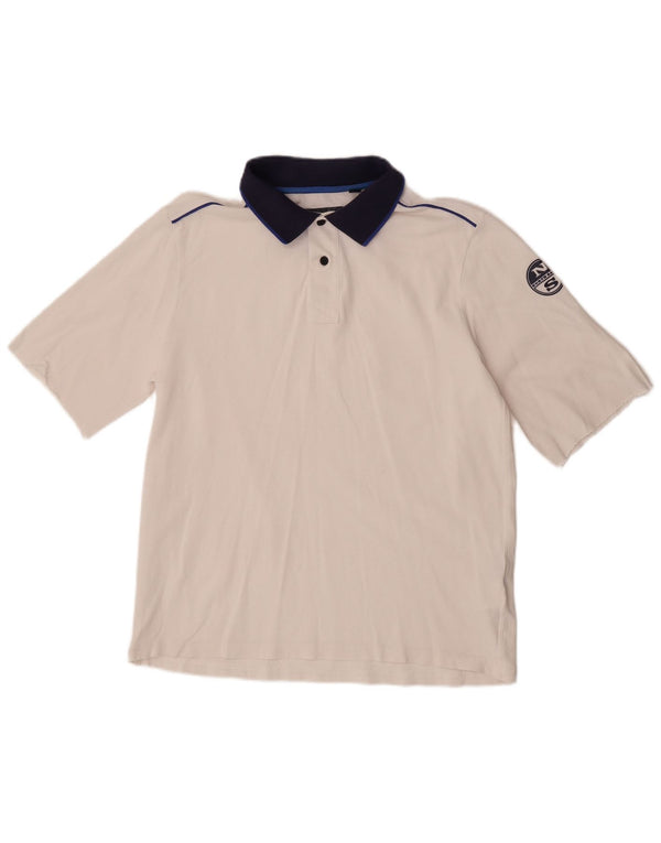 Polo North Sails Hombre De Algodón Color Block Blanco Mediano