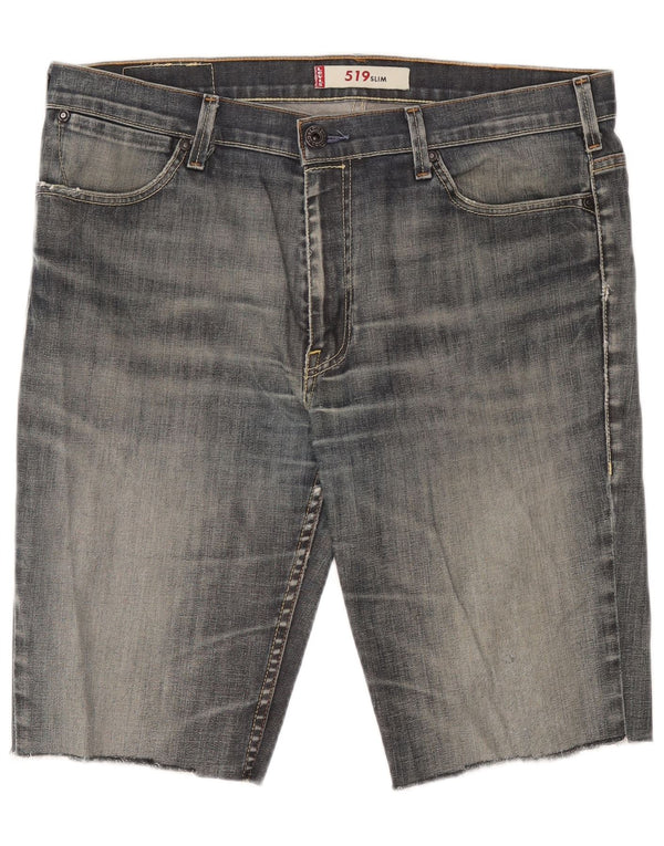 Levi's Mens 519 Slim Denim Shorts W38 XL Algodón gris