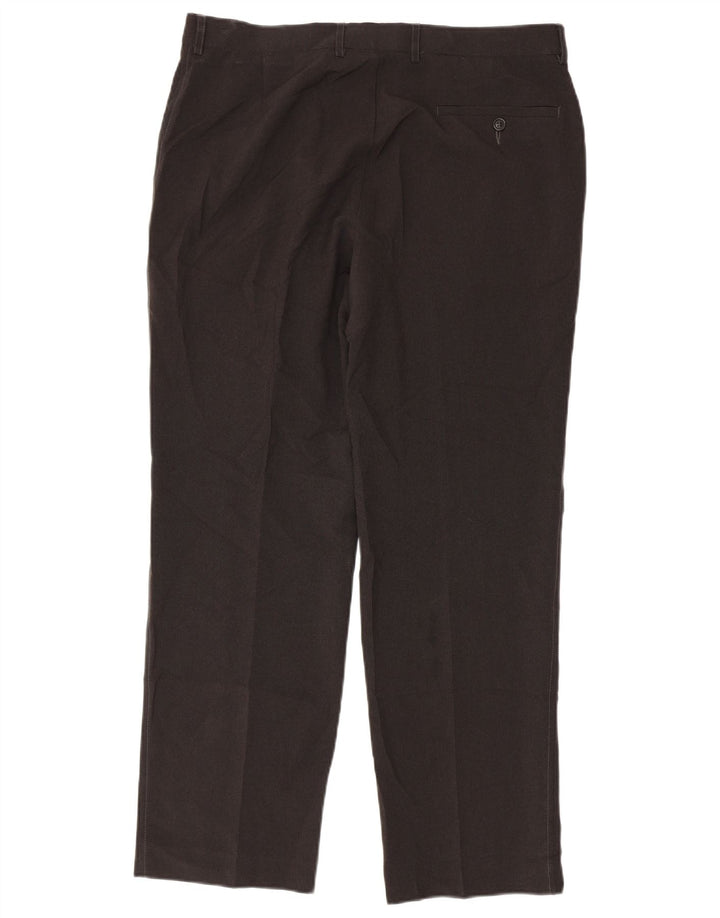 Marks & Spencer Pantalón chino recto para hombre W36 L31 Poliéster gris
