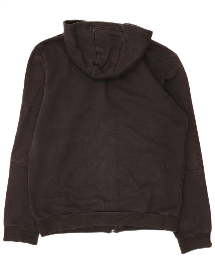 ADIDAS Suéter con capucha y cremallera para hombre Algodón negro mediano