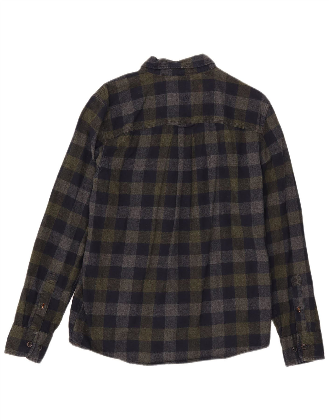 Camisa de franela de corte estándar para hombre de Fat Face, talla pequeña, de algodón a cuadros en azul marino