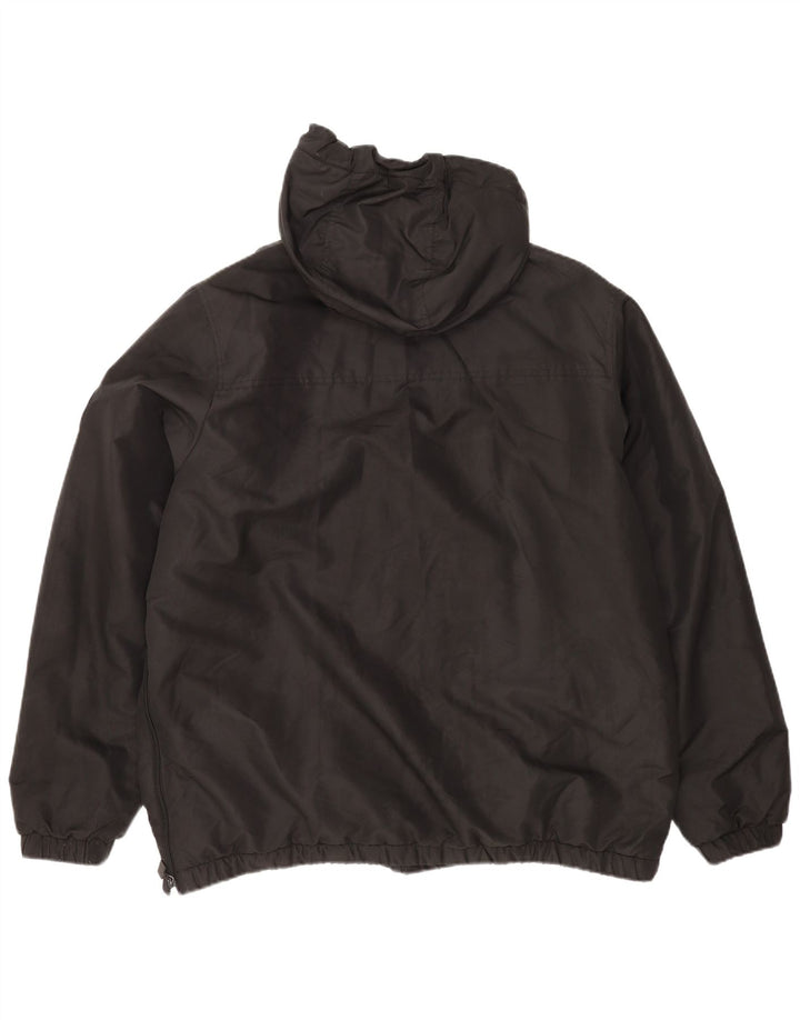 Ellesse Chaqueta anorak con capucha y gráfico para hombre UK 44 2XL Poliéster negro
