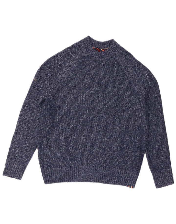 Superdry Jersey De Cuello Redondo Para Hombre Poliéster Moteado Azul Medio