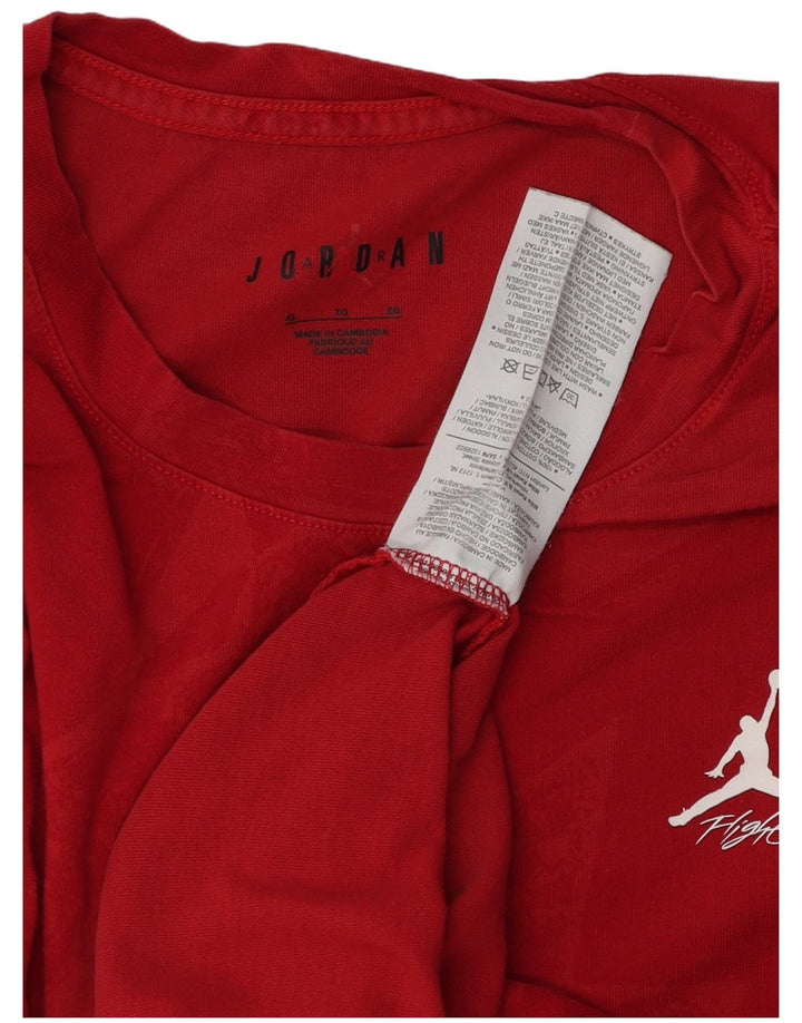 Jordan Camiseta para hombre Top XL Algodón geométrico rojo