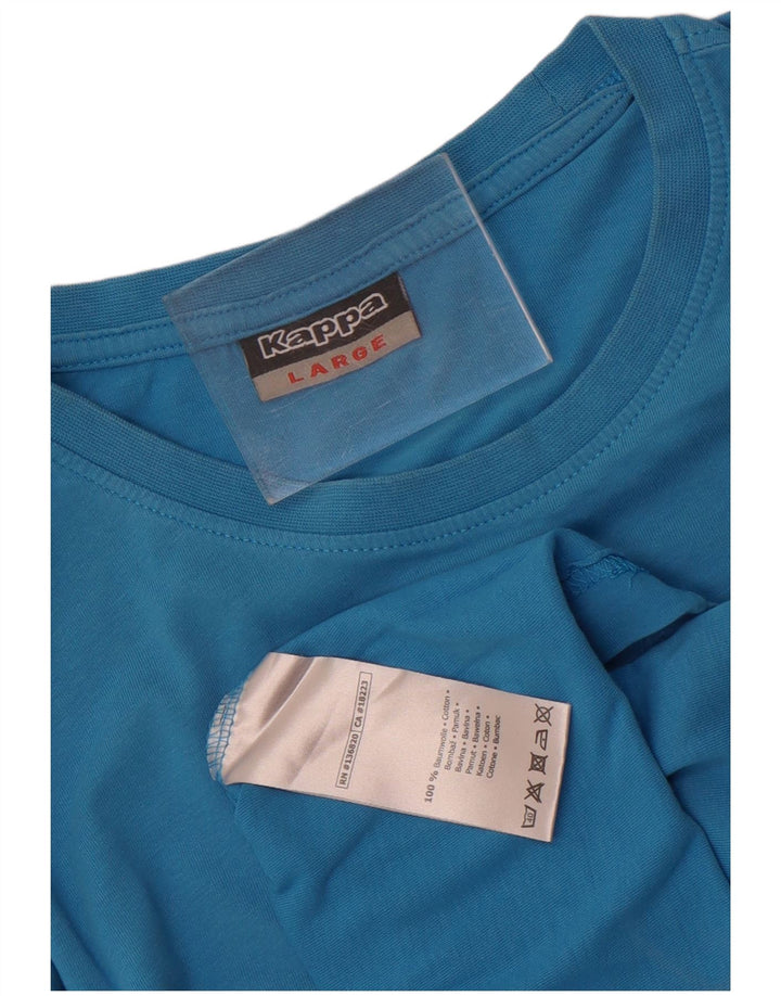 Kappa - Camiseta gráfica para hombre, talla grande, algodón azul