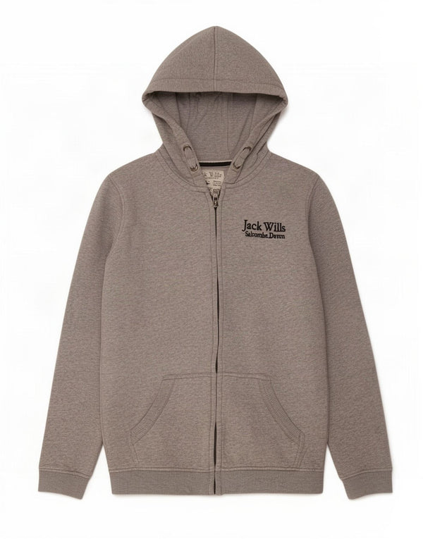 Jack Wills Sudadera con capucha y cremallera para niños 10-11 años Algodón gris
