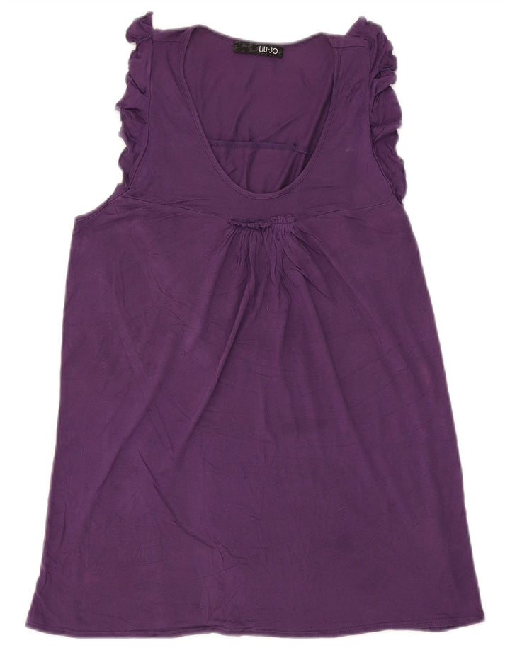 Blusa Liu Jo Mujer Sin Mangas Top IT 44 Modal Morado Medio