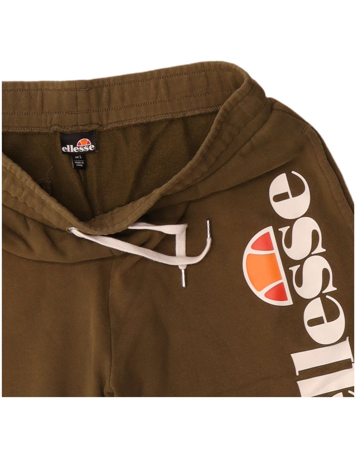 Ellesse Mens Graphic Sport Shorts Grande Caqui Algodón
