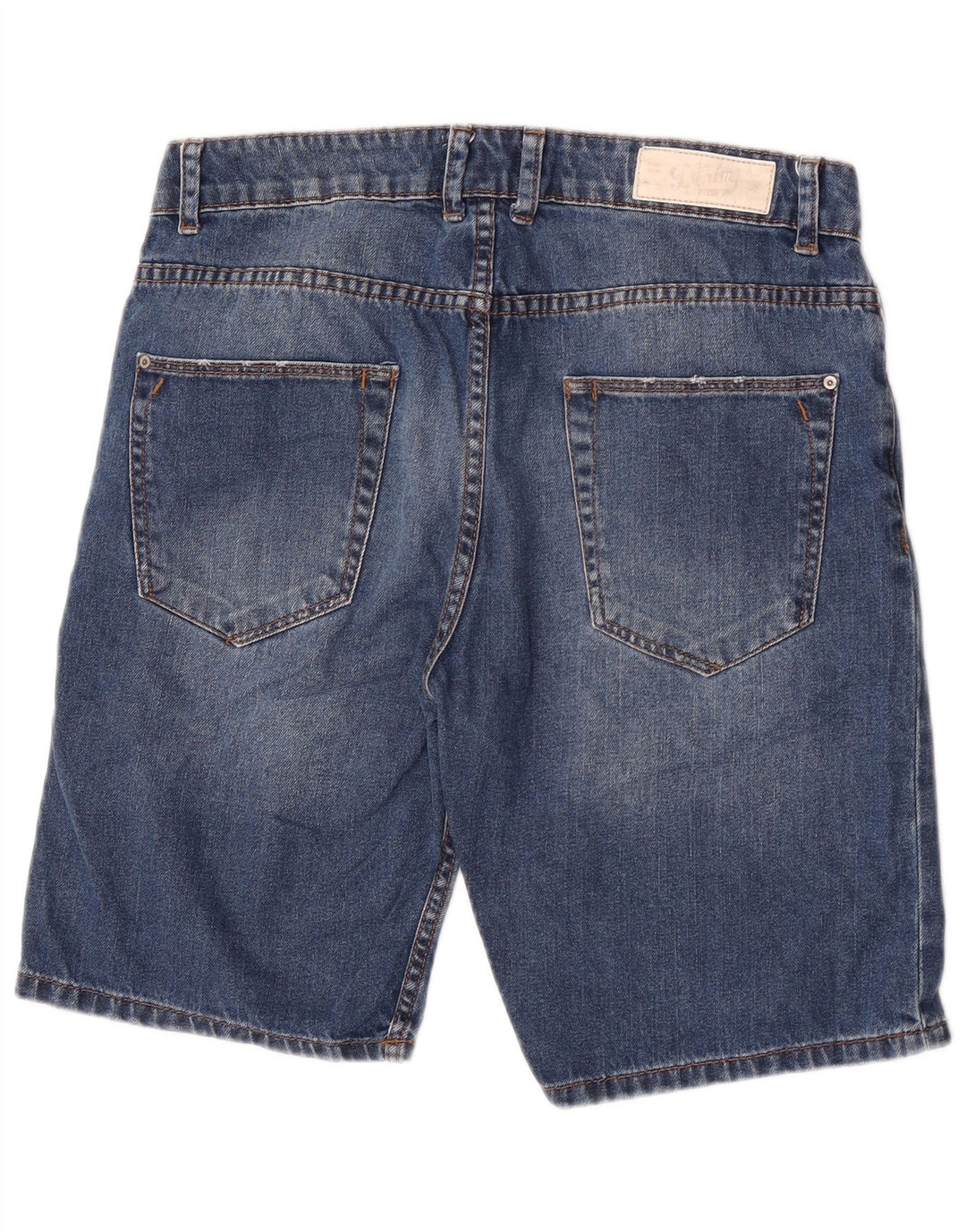 Zara Pantalones cortos de mezclilla para hombre EU 42 Large W32 Algodón azul