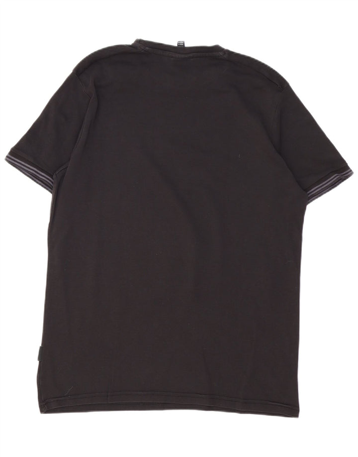 ELLESSE Hombre Camiseta Top Medium Negro