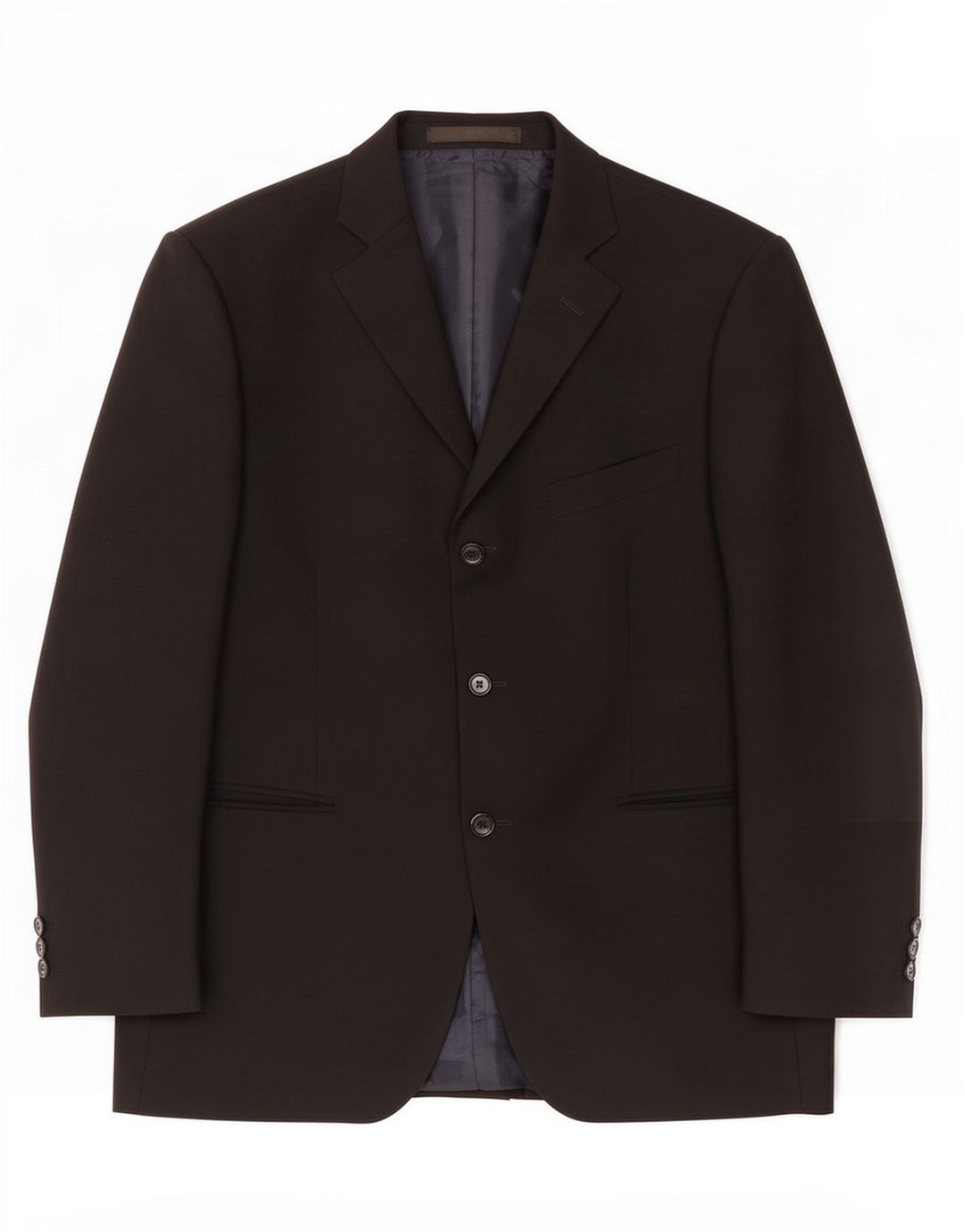 Marks & Spencer Chaqueta tipo blazer de 3 botones para hombre UK 40 Mediano Negro Poliéster
