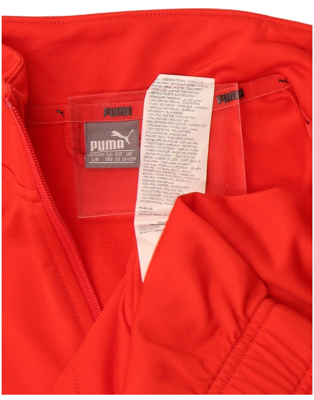 Puma Chaqueta de chándal para niño 11-12 años Rojo Colorblock Poliéster