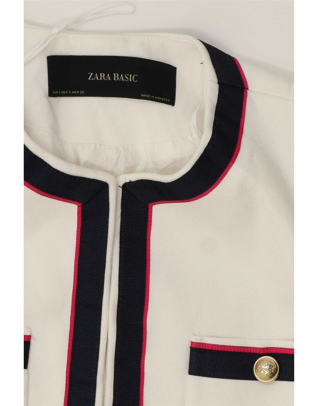 Zara Chaqueta Blazer para Mujer Reino Unido 10 Pequeña Rayas Blancas