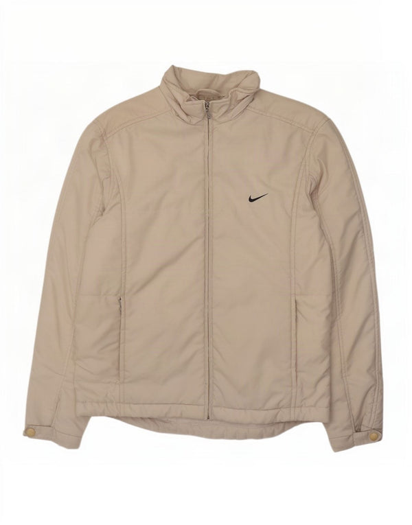 Nike Chaqueta acolchada de gran tamaño para mujer US 4/6 Small Beige Poliéster