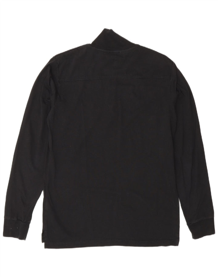 Diesel Hombre Jersey Gráfico Con Cremallera En El Cuello Jersey Pequeño De Algodón Negro