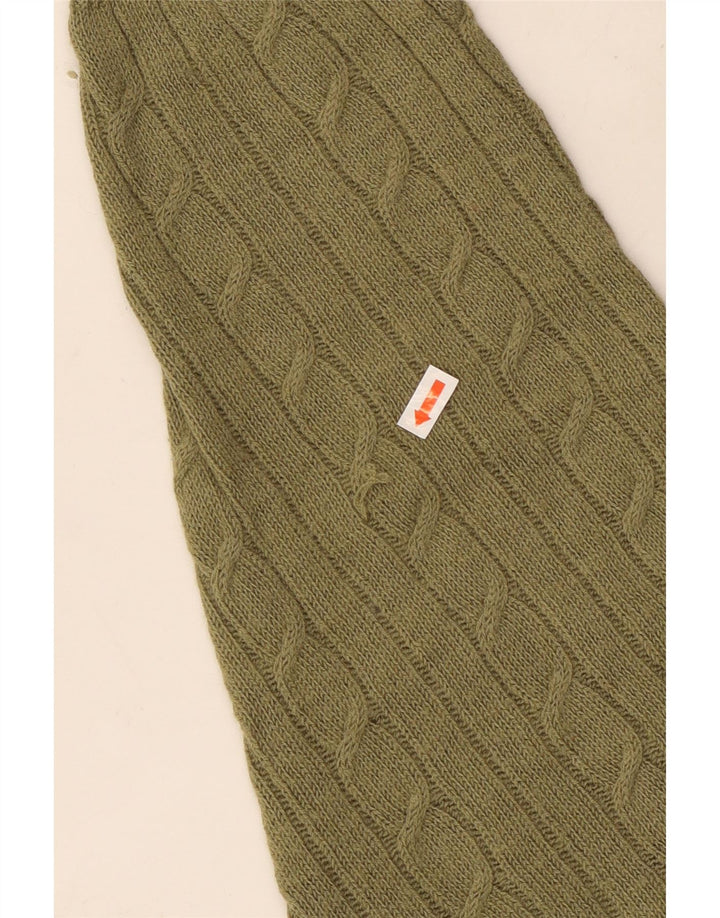 VINTAGE Hombres V-Cuello Jumper Suéter Grande Caqui