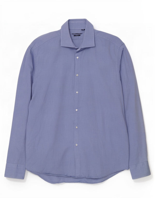 Camisa Hugo Boss Hombre Regular Fit Talla 43 17 XL Algodón Azul