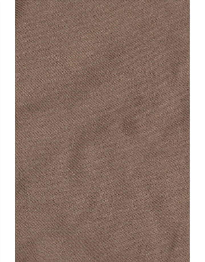 Calvin Klein Top gráfico para hombre de manga larga de algodón marrón grande