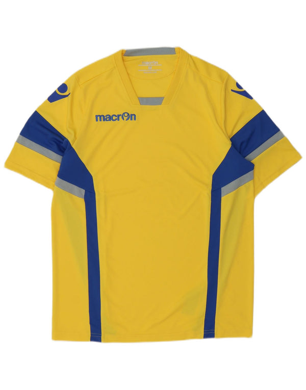 Macron Hombre Camiseta Gráfica Top Poliéster Color Block Amarillo Medio