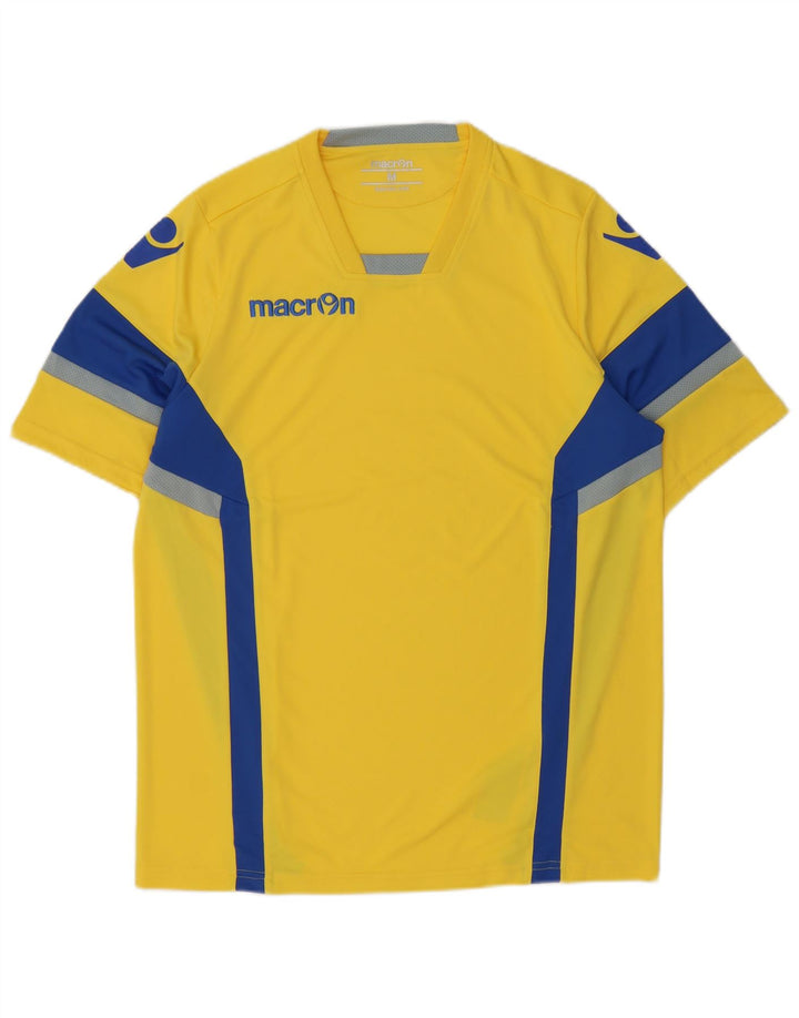 Macron Hombre Camiseta Gráfica Top Poliéster Color Block Amarillo Medio
