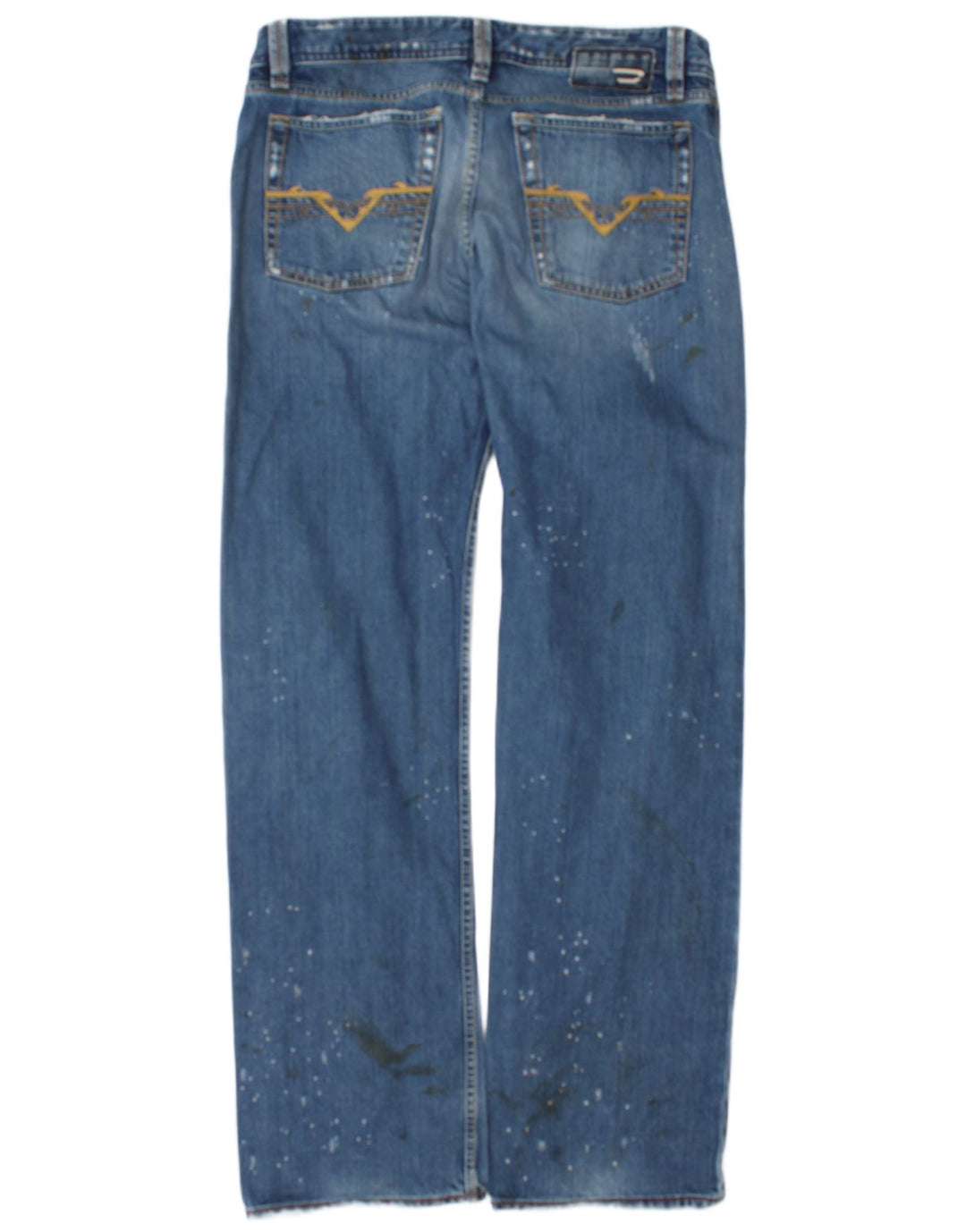 Diesel Vaqueros rectos desgastados para hombre W34 L34 Algodón azul