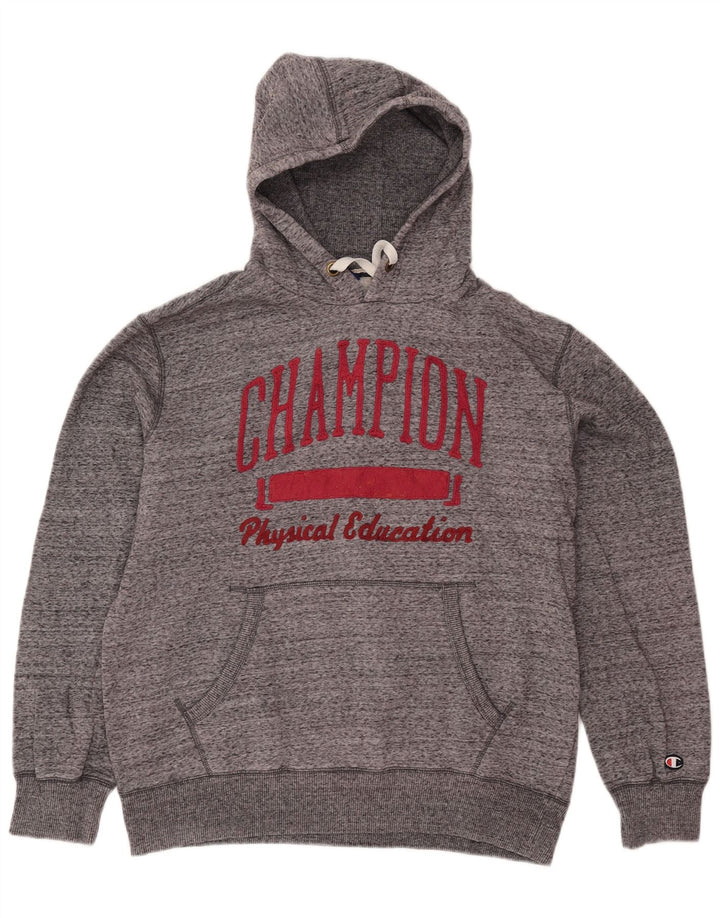 Champion Sudadera con capucha para hombre Jersey grande de algodón moteado gris