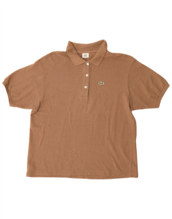 Polo Lacoste Mujer Talla 44 Grande Algodón Marrón