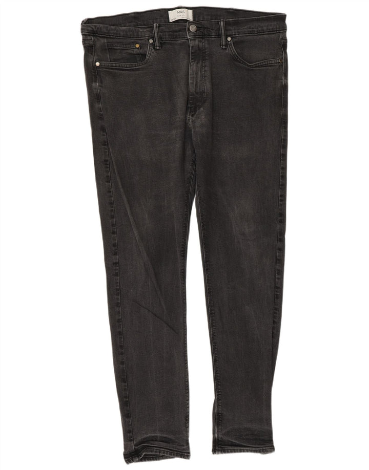 Marks & Spencer Vaqueros ajustados para hombre W38 L33 Algodón gris